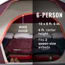 Coleman Skydome Tent with 5 Minute Setup, 2/4/6/8-Person Weatherproof Tent with Rainfly & Carry Bag, 20% More Headroom Than Traditional Canopies, PFAS-Free