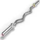 Holleyweb 2 Inch EZ Curl Bar for Biceps, Squats, Bench Press - Olympic Bar for Weightlifting & Powerlifting