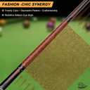 58in 2-Piece Pool Cue Stick, Sword Inlay, Canadian Maple 13mm Tip