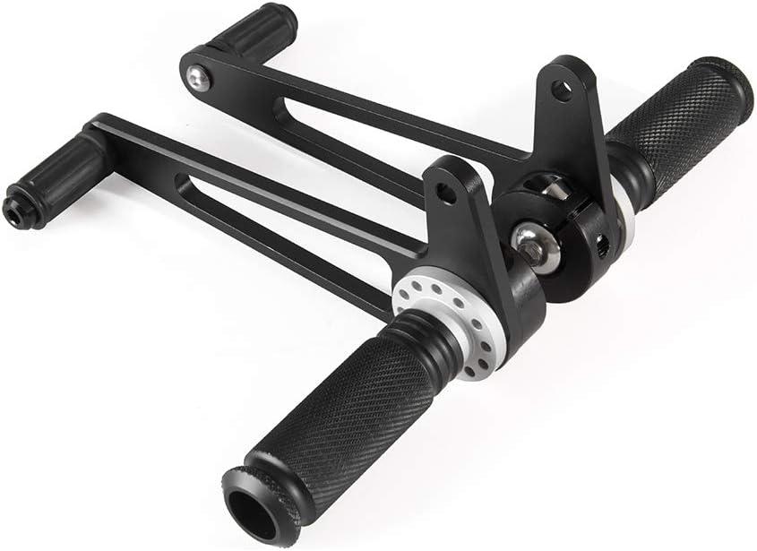 Motorcycle Cafe Racer CNC Aluminum Rear Sets Foot Pegs in Black Style 1 for Custom Bobber CB125 CB350 CB360 CB450,for KZ400 KZ650 KZ750 KZ900 KZ1000 KZ1100, for GT 125-750