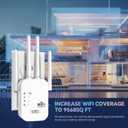WiFi Extender, WiFi Repeater,Internet Booster, Long Range WiFi Extenders Signal Booster for Home, WiFi Repeater with Ethernet Port Covers Up to 9800 Sq.ft,Quick Setup-White