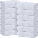 Wealuxe White Hand Towels for Bathroom [12 Pack] Cotton Hand Towel Bulk for Gym, Kitchen and Spa, 16x27 Inches Soft Highly Absorbent Quick Dry Terry Salon Towels