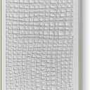 GeekMacro Hand Painted White Textured Abstract Oil Painting Wall Art Modern Large Framed Artwork for Living Room Hallway 46x31 Vertical Wall Decor