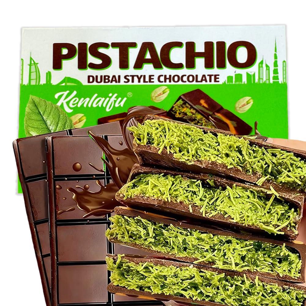 2 x Dubai Chocolate Bar,Pistachio Gift Box,Premium Chocolate de Dubai,Gourmet Dessert Gift