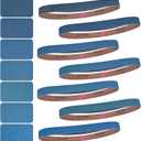 1x30 Inch Sanding Belts 21 Pcs 7 Grits Sizes (3 Each of 40/60/80/120/150/240/400 Grits) Heavy Duty Belt Sander Zirconia Belt Sander Paper for Wood, Metal, Stainless Steel, Cars, and Furniture