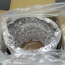 Flexible 12-Inch Aluminum Ducting, Dryer Vent Hose, Heavy-Duty Three-Layer Protection, 25-Feet Long for Heating Cooling Ventilation & Exhaust, Silver