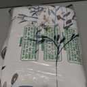 MYSKY HOME Blue and White Floral Light Filtering Curtains 84 Inches Long 2 Panels Set Pattern Grommet Spring Curtains for Living Room Bedroom Dining Room, 52" Wide, Navy Blue