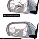NEYASU Passenger Right Side RH Mirror Glass fit for 1999-2014 Ford E-Series F250 F350 F450 F550 Super Duty Excursion Econoline Upper Towing Mirror Flat Glass Replacement With Adhesives No Heated