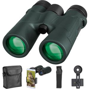Celticbird 10x42 HD Binoculars for Adults High Powered with Phone Holder, BAK4 Prism Waterproof Travel Binoculars for Bird Watching Hiking Camping Wildlife Viewing Outdoor Concerts Sports