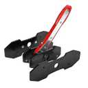 Deflife Brake Caliper Press Tool, Car Ratcheting Brake Caliper Piston Spreader Press Tool with 2 pcs Steel Plates, Red