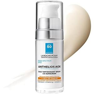 La Roche-Posay Anthelios AOX Daily Antioxidant Serum with SPF, Face Moisturizer with Sunscreen and Vitamin C & E, Oil Free Face Sunscreen for Sensitive Skin, Moisturizing Sun Protection, 30ml