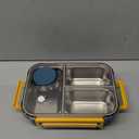 Stainless Steel Lunch Box for Kids, Girls Boys Bento Box for Food Storage Containers with Portable Utensil, Toddler Lunch Box with Removable Tray, Ideal for Ages 3-10,Dishwasher & Freezer Friendly (Blue)