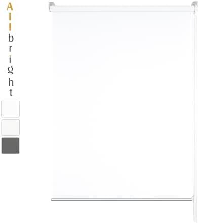 Allbright 100% Blackout Roller Blinds for Windows, UV Protection Roll up and Pull Down Shades for Home Office 31" W×72" H Milk White