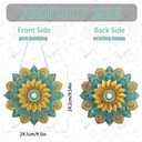 SOURMO Diamond Art Painting Hanging Kit, DIY Diamond Gem Painting Pendant, Acrylic Board Mandala Floral Wall Art