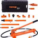 VEVOR 12 Ton Porta Power Kit, Hydraulic Ram with Pump with 4.6 ft/1.4 m Oil Hose, Portable Hydraulic Jack with Storage Case for Automotive, Garage, Farm, Mechanic (26455 LBS)