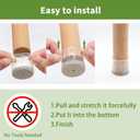 24PCS Chair Leg Floor Protectors, Chair Leg Protectors for Hardwood Floors, Furniture Pads for Hardwood Floors, Chair Socks Universal L Clear Fit 1.00"-1.18"