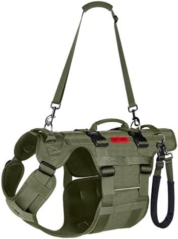 OneTigris Dog Lift Harness for Large Dogs, Dog Hip Support Brace, Full Body Lifter with Handles Invictus Multifunctional Mobility Assistance Vest for Back Legs (Green, Large)