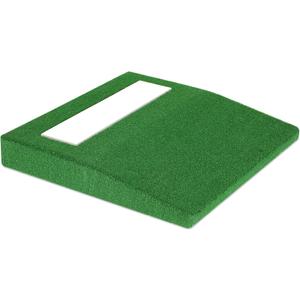 Timgle Portable Pitching Mound Baseball Pitching Mound Mobile Youth Training Pitchers Mound for Indoor and Outdoor Baseball Pitching Training and Practice 30 x 30 x 4 Inch (Green)