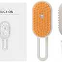 4 in 1 Cat Steam Brush for Shedding, Rechargeable Steam Pet Brush for Dog and Cat, Anti-Static, Massage, Cleaning, Shedding & Combing All In One!(Brown)