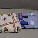 EVERYDAY KIDS Toddler Fitted Sheet and Pillowcase Set -Choo Choo Train- Soft Breathable Microfiber Toddler Sheet Set (2 Piece)