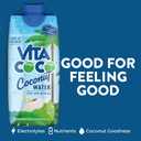 Vita Coco Coconut Water, Pure Original, Refreshing Coconut Taste, Natural Electrolytes, Vital Nutrients, 33.8 Oz (Pack of 6) (EXP 01/03/27)