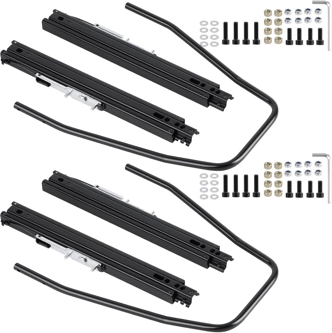 Slider Seat Track Set of 2 with Seat Mounting Hardware kit, Universal Seat Slider fit for Most Aftermarket Bucket Seat and Racing Seat