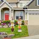 Moxweyeni 2 Sets 40" Fall Decorative Yard Signs with Stakes, Plastic Sunflowers Pumpkins Garden Yard Stake Decor for Home Lawn Pathway Front Door Fall Harvest Thanksgiving Standing