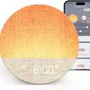 Dreamegg Sunrise 1+ Sound Machine, Sunrise Alarm Clock, Night Light, APP Control, Sleep Routines, Favorites Mode, 34 Soothing Sounds, White Noise Sound Machine, Wake Up Light for Bedrooms, Adults