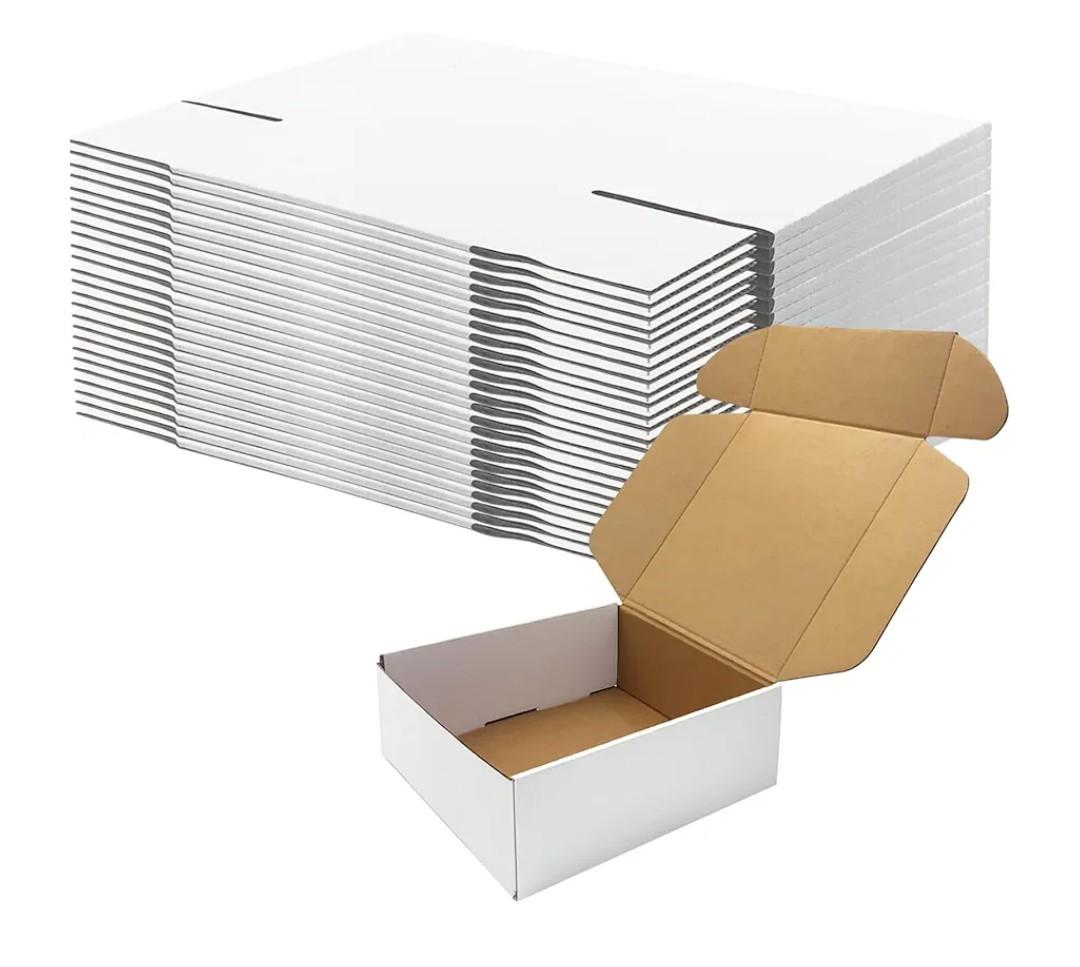 10x10x3 inch Shipping Boxes, White Corrugated Cardboard Box Literature Mailing Shipping Packaging Recyclable Storage Boxes and Craft Gifts Giving Products Business White Box Set of 25 (10''x10''x3'')