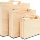 Woodpeckers Nesting Craft Suitcases, 1 Set of 3 Unfinished Wooden Boxes for Crafts, Travel Friendly Memory Boxes for Keepsakes