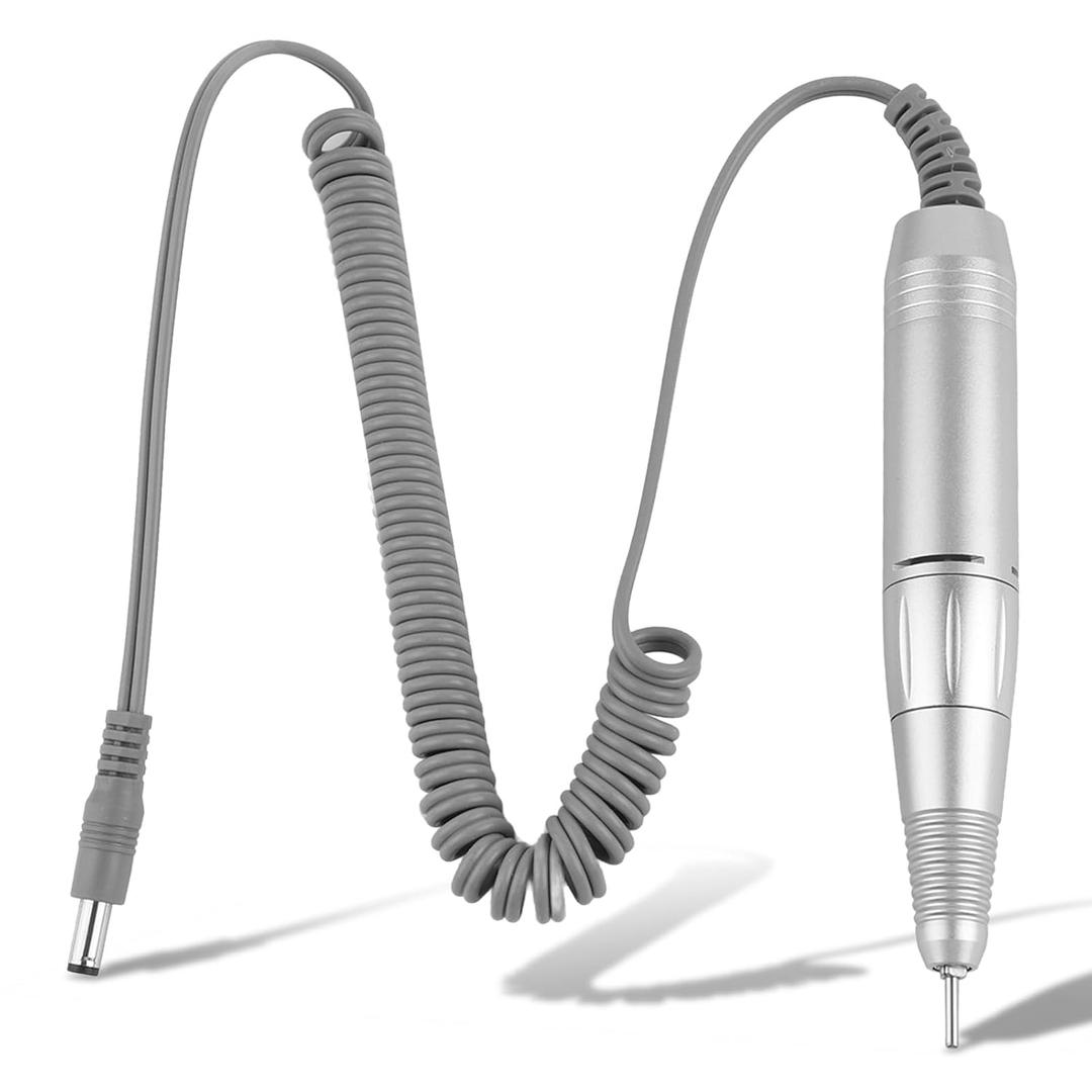 Nail Drill Handle,Nail Polishing Machine Handle for Manicure Replacement Handpiece for Nail Polisher Grinder Handpiece Pen Nail Drill Accessory Acrylic Nail Tools