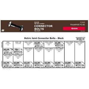 Midwest Fastener Bolt MET Joint Conn BLK ASSTM M933660