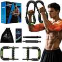 Twister Arm Trainer, Chest Workout Equipment for Men & Women Adjustable 5 Resistance Levels (40-130 lbs), Ergonomic Home Gym Strength Trainer with Anti-Slip Handles & Carry Bag