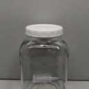 Folinstall 1 Gallon Glass Storage Jar with Lid, Large Mason Jar Wide Mouth with Airtight Lid and Silicone Gasket - Cookie Jar with 2 Scale Mark (Extra Tag and Marker Pen)