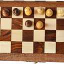 Magnetic Travel Pocket Chess Set - Staunton 7x7 Inch Folding Game Board - Handmade in Fine Rosewood - 2 Players, Age 14+