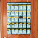 2 x Numbered Classroom Pocket Chart Hanging Organizer for Cell Phones Calculator Holders (30 POCKETS)
