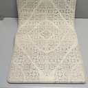 Rugshop Distressed Boho Anti Fatigue Non Slip Stain Resistant Waterproof Standing Mat for Kitchen, Front of Sink, Laundry Room,Standing Desk, Office 18" x 30" Ivory