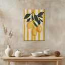Trendy Fruit Kitchen Wall Art Vintage Lemon Citrus Posters Fruit Abstract Art Canvas Print Preppy Poster Minimalist for Farmhouse Room Decor Bedroom 8x12inch Unframed