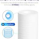 Membrane Solutions Grooved Sediment Water Filter Cartridge (Pack of 6), 0.5 Micron Whole House Water Filter Universal Replacement 10"x2.5" for 10" RO Unit, Whole House Under-Sink Filtration System
