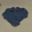 Anienaya Jean Jacket Women’s Frayed Washed Button Up Cropped Denim Jacket w 2 Side Pockets Size M