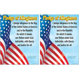 TREND Pledge of Allegiance Learning Chart, Classroom Decor, 17" x 22" (Pack of 2)