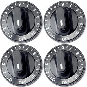 12200035 Range Surface Burner Knob Replacement for Whirlp for Kenmore for Jenn-Air Range Oven Cooktop Models Parts Replace 12200035 7-3272 7-3662 Y703272 Y703662 Y704844, 4 Pack