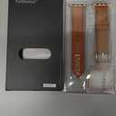 Fullmosa Leather Bands Compatible Apple Watch Band 38mm 40mm 41mm 42mm (S11/10), Dressy Chic iWatch Strap with Case for iWatch for Women (Brown/Rose Gold)