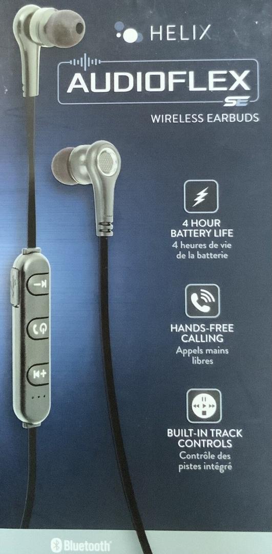 Helix Silver Audioflex SE Bluetooth Earbuds, One Size, ETHAUDSESV