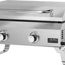 ONLYFIRE GRILLS Tabletop Gas Griddle 2 Burners, Propane Gas Stove, GS318