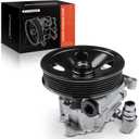 A-Premium Power Steering Pump, with Pulley, Compatible with Mercedes-Benz W203 C230/C280/C350 2006-2007, C209 CLK350 2007, 2.5L 3.0L 3.5L, Replace # 0054661601, 0054661701