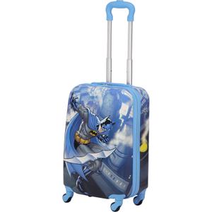 FUL Unisex Kid's DC Comics Batman 21 Inch Carry On Luggage, Hardshell Rolling Suitcase with Wheels, Blue