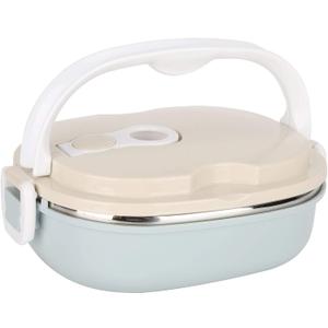 Niiyen Lunch Box 900ml 1 Layer Hot Food Lunch Containers Portable Lunchbox Stackable 304 Stainless Steel Adult Bento Lunch Box Cold Food Storage Bowl for School Office Outdoor Travel
