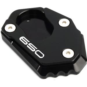CNC Compatible with 2025 Ninja 650 Ninja650 Z650 RS Z 650 2017-2023 2024 2025 Motorcycle Kickstand Pad Foot Side Stand Extension Support Plate Pad (Black)