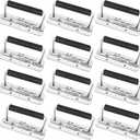 HOIGON 12 Pack Spring Loaded Case Handle, Surface Mounted Chest Handle with Rubber Grip, Spring Loaded Drop Pulls Handle for Flight Case, Cabinet, Tool Box
